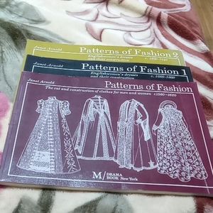 Janet Arnold patterns of Fashion books